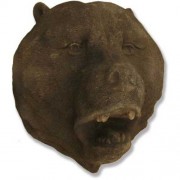 Trophy Bear Head 19 Fiber Stone Indoor/Outdoor Garden Statue