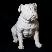 Bulldog for Frontdoor / Porch Steps Fiberglass Resin Indoor/Outdoor Garden Statue