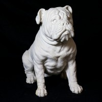 Bulldog for Frontdoor / Porch Steps Fiberglass Resin Indoor/Outdoor Garden Statue