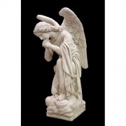 Adoration Kneeling Angel (Praying) 56in. Lightweight Fiberglass Resin Outdoor Statue