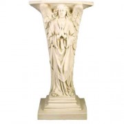 Devotion Angel Prayer Pedestal 38in. Lightweight Fiberglass Resin In/Outdoor Statue