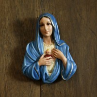Mary Plaque Lightweight Fiberglass Resin Indoor Church