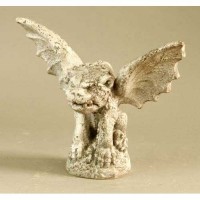 Bulldog for Frontdoor / Porch Steps Gargoyle 12in. Fiberglass Resin Indoor/Outdoor Garden