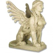 Roman Sphinx 47 Inch Fiberglass Resin Indoor/Outdoor Statue/Sculpture
