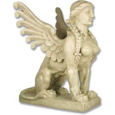 Roman Sphinx 47 Inch Fiberglass Indoor/Outdoor Statue/Sculpture -  - F82346