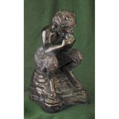 Mischievous Pan 12in. - Fiberglass - Indoor/Outdoor Statue - - F6912 Mischievous Pan 12in. - Fiberglass - Indoor/Outdoor Statue - - F6912