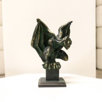 Draga Gargoyle 9in. - Fiberglass Resin - Indoor/Outdoor Garden Statue