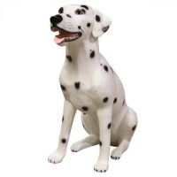 Dalmatian Sitting Dog for Front Porch / Doorsteps 24 Inch Fiberglass Resin Indoor Church Statue/Sculpture