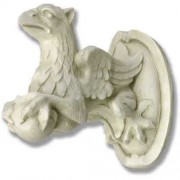 Griffin Holding Ball Wall Mounted - Fiberglass Resin - Indoor/Outdoor Garden Statue Griffin Holding Ball Wall Mounted - Fiberglass Resin - Indoor/Outdoor Garden Statue