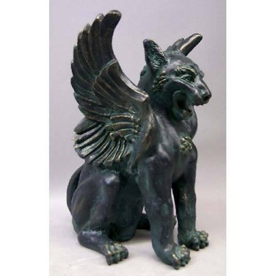 Caesars Griffin 18in. Fiberglass Indoor/Outdoor Garden Statue -  - F6181