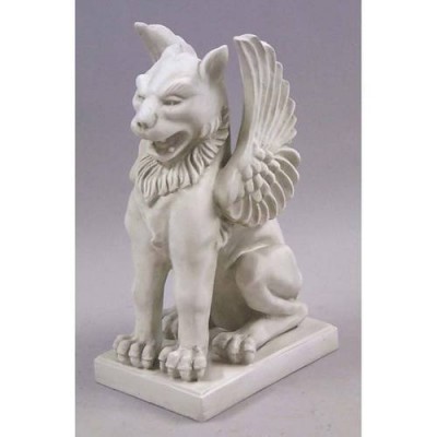 Kaikee Griffin On Base - Fiberglass - Indoor/Outdoor Statue - - F627B Kaikee Griffin On Base - Fiberglass - Indoor/Outdoor Statue - - F627B