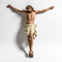 Large Corpus of Christ No Cross for Church Altar Head Down 33in. Lightweight Fiberglass Resin