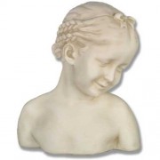 Smiling Girl 13in. High - Fiberglass Resin - Outdoor Statue