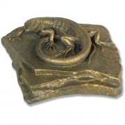 Basking Lizard 5in. Wide - Fiberglass Resin - Indoor/Outdoor Statue