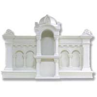 Altar (Top) 10.5wx9dx22in. High dome - Lightweight Fiberglass Resin - Outdoor Statue