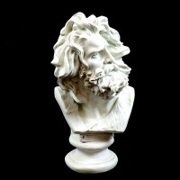 Moses Blowing in Wind Bust 24in. Fiberglass Resin Indoor/Outdoor Statue