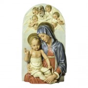 Mother And Child Heaven 38in. Lightweight Fiberglass Resin Indoor Church Statue