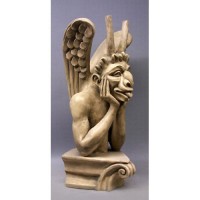 Le Colossal Spitting Gargoyle 27in. - Fiberglass Resin - Statue