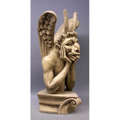 Le Colossal Spitting Gargoyle 27in. - Fiberglass - Statue -  - F6079