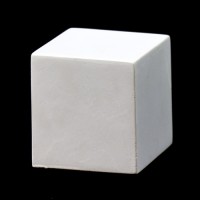 Smooth Cube 4" Fiberglass Resin - Indoor/Outdoor Garden Statue/Sculpture