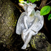 Meditating Dragon 13in. Fiberglass Resin In/Outdoor Garden