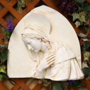 Mary triangle Della Robbia Lightweight Fiberglass Resin Indoor/Outdoor Church Statuary
