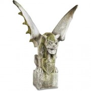 Gargoyle Of Lyon Giant Fiberglass Resin Indoor/Outdoor Garden Statue
