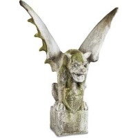 Gargoyle Of Lyon Giant Fiberglass Resin Indoor/Outdoor Garden Statue