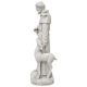 St. Francis petting Deer Fiberglass Indoor/Outdoor Garden -  - F2331