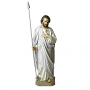 ST THOMAS W / SPEAR 5' Lightweight Fiberglass Resin Indoor/Outdoor Church Statuary