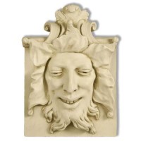 Leafman / Natures Spirit / Heckling Green Man 15in. - Fiberglass Resin Wall Plaque