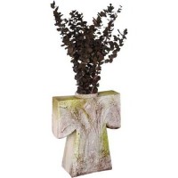 Kimono Patio Urn 17 Inch Fiberglass Resin Indoor/Outdoor /Sculpture