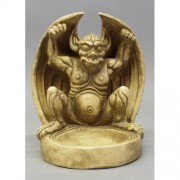 Nocturnus Evil Dish Sentinel Fiberglass Resin Indoor/Outdoor Garden
