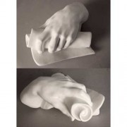 Left Hand w/Scroll - Fiberglass Resin - Indoor/Outdoor Garden Statue