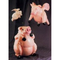 Obediah Pig 21in. - Fiberglass Resin - Indoor/Outdoor Garden Statue