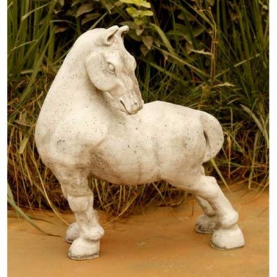 Peking Horse 16in. Fiberglass Indoor/Outdoor Garden -  - F8155