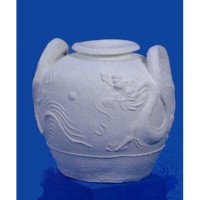 Dragon Patio Urn 28in. - Fiberglass Resin - Indoor/Outdoor /Sculpture