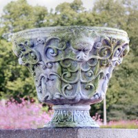 Wide Greenman Planter Garden / Patio  - Fiberglass Resin - Indoor/Outdoor