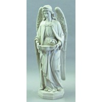 Church Holy Water Bowl Font Angel 50in. Lightweight Fiberglass Resin Outdoor
