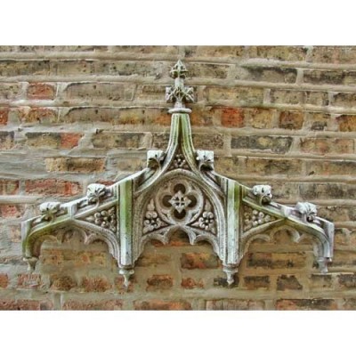 Chartres Tracery Header 24in. Fiberglass Indoor/Outdoor Garden -  - F7795