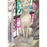 Gargoyle Dog Rainspout Standing - Fiberglass Resin - Outdoor Statue