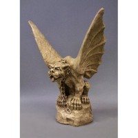 Chained Gargoyle Of Turin 17in. - Fiberglass Resin - Outdoor Statue