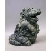 Puffing Dragon 12in. - Fiberglass Resin - Indoor/Outdoor Garden Statue