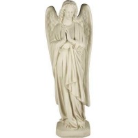 Chapel Angel Praying 25in. - Lightweight Fiberglass Resin - Indoor/Outdoor Statue