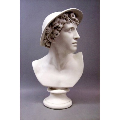Mercury Bust 23in. - Fiberglass Resin - Indoor/Outdoor Garden Statue -  - F9360
