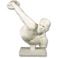 Discus Thrower Olympic 27in. Fiberglass Resin Indoor/Outdoor Statue