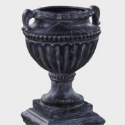 Fluted And Beaded Patio Urn 18in. Fiberglass Resin Indoor/Outdoor
