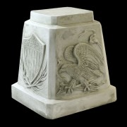 Statue of Liberty Pedestal Fiber Stone Indoor/Outdoor Garden Statue