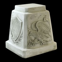 Statue of Liberty Pedestal Fiber Stone Indoor/Outdoor Garden Statue