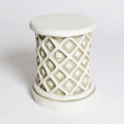 Short Lattice Riser Fiberglass Resin Indoor/Outdoor Garden